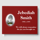 Elegantes und Minimalistisches Beileid Gästebuch (Vorderseite)