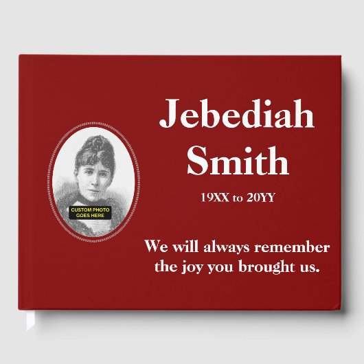 Elegantes und Minimalistisches Beileid Gästebuch (Vorderseite)