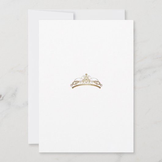 Elegantes und minimalistisches Foto Quinceñera Einladung (Rückseite)