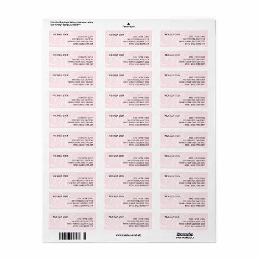 elegantes und mit Monogramm helles Rosa (Vorne)