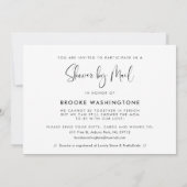 Elegantes und modernes Baby-Dusche mit Foto Einladung (Rückseite)