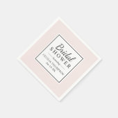 Elegantes und modernes, blassrosa Hochzeitsstil-Br Serviette (Ecke)