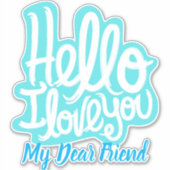 Elegantes und modernes Design in Liebe Aufkleber (Vorderseite)