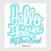 Elegantes und modernes Design in Liebe Aufkleber (Blatt)