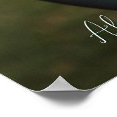 Elegantes und modernes einfaches Kalligrafie-Foto Poster (Ecke)