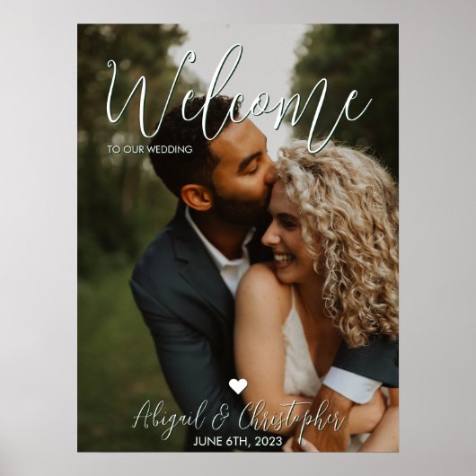 Elegantes und modernes einfaches Kalligrafie-Foto Poster (Vorne)