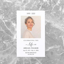 Elegantes und modernes Foto Beerdigungskarte - ind