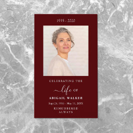 Elegantes und modernes Foto Beerdigungskarte - ind Visitenkarte