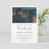 Elegantes und modernes Foto Einladung (Stehend Vorderseite)