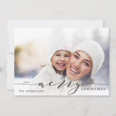 Elegantes und modernes fröhliches Weihnachtsfest - Feiertagskarte (Vorderseite)