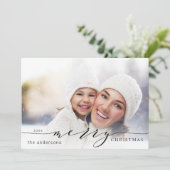 Elegantes und modernes fröhliches Weihnachtsfest - Feiertagskarte (Stehend Vorderseite)