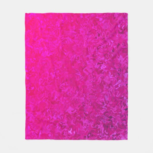 Elegantes und modernes fuschia-rosa abstraktes Mus Fleecedecke (Vorderseite)
