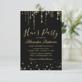 Elegantes und modernes Gold Hen-Party Einladung (Stehend Vorderseite)