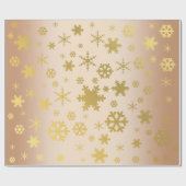 Elegantes und modernes Gold Weihnachtsgeschenk-Mus Geschenkpapier (Flach)