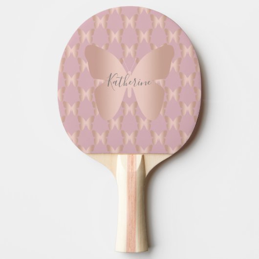 Elegantes und modernes Goldschmetterlingdesign der Tischtennis Schläger (Vorderseite)