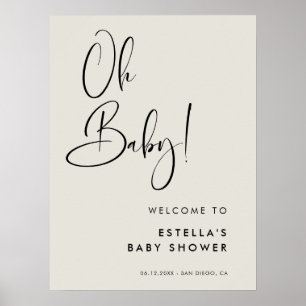 Elegantes und modernes helles Mädchen Grün Oh Baby Poster