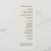 Elegantes und modernes Hochzeitsprogramm "Light sa Programm (Rückseite)