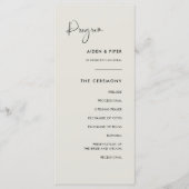 Elegantes und modernes Hochzeitsprogramm "Light sa Programm (Vorderseite)