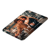 Elegantes und modernes Hochzeitsstil Save the Date Magnet (Linke Seite)