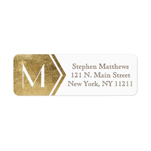 Elegantes und modernes Imitat Gold Monogram (Vorne)
