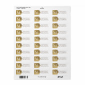 Elegantes und modernes Imitat Gold Monogram (Vorne)