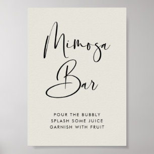 Elegantes und modernes Leuchtschild Grünes Mimosa- Poster