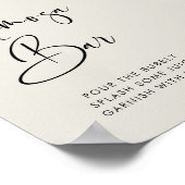 Elegantes und modernes Leuchtschild Grünes Mimosa- Poster (Ecke)