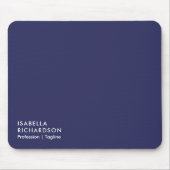 Elegantes und modernes Marineblau Mousepad (Vorne)