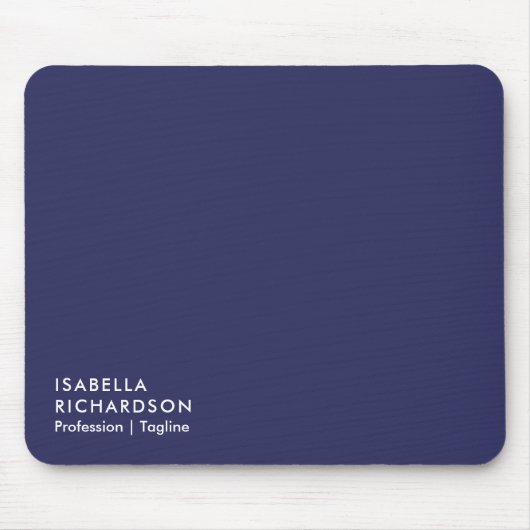 Elegantes und modernes Marineblau Mousepad (Vorne)