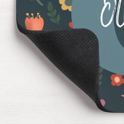 Elegantes und modernes Monogramm Mousepad (Ecke)