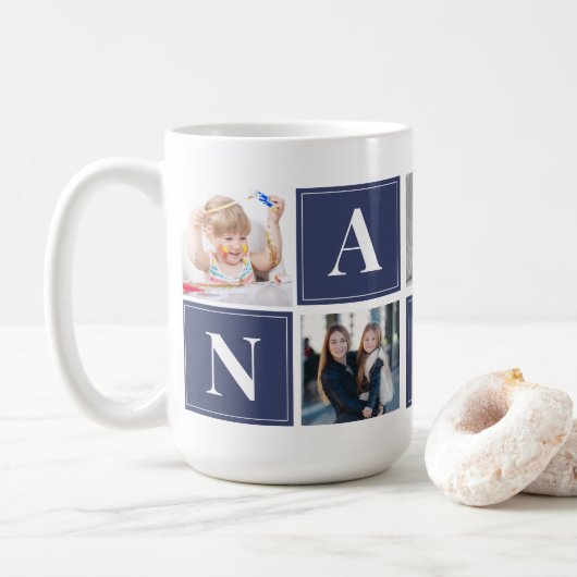 Elegantes und modernes Nana-Foto Kaffeetasse (Mit Donut)