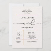 Elegantes und modernes poliertes Aussehen Einladung (Vorderseite)