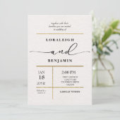 Elegantes und modernes poliertes Aussehen Einladung (Stehend Vorderseite)