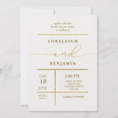 Elegantes und modernes poliertes Aussehen Einladung (Vorderseite)