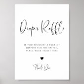 Elegantes und modernes Raffelzeichen Poster (Vorne)