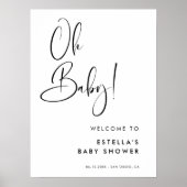 Elegantes und modernes Schwarz-Weiß-Baby Poster (Vorne)