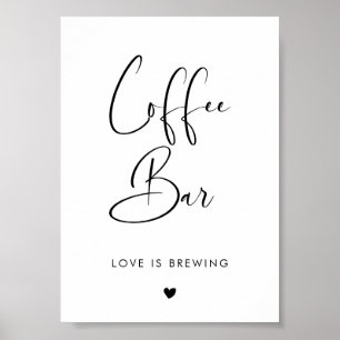 Elegantes und modernes Schwarz-Weiß-Bar Poster