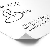 Elegantes und modernes Schwarz-Weiß-Mimosa-Bar Poster (Ecke)