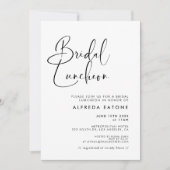 Elegantes und modernes, schwarz-weißes Bridal-Mitt Einladung (Vorderseite)