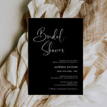 Elegantes und modernes Schwarzes Brautparty