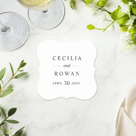 Elegantes und modernes Schwarzes Hochzeitmonogramm Untersetzer