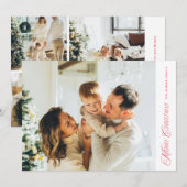 Elegantes und modernes Vier-Foto Frohe Weihnachten (Vorne/Hinten)