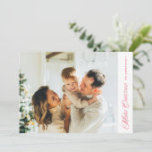 Elegantes und modernes Vier-Foto Frohe Weihnachten (Stehend Vorderseite)