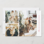 Elegantes und modernes Vier-Foto Frohe Weihnachten (Rückseite)