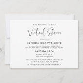 Elegantes und modernes Virtual Baby Dusche Foto Einladung (Rückseite)