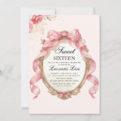 Elegantes und Niedliches Party Florenz Geburtstag  Einladung (Vorderseite)