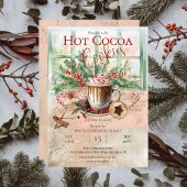 Elegantes und nostalgisches Hot Cocoa and Cookies Einladung
