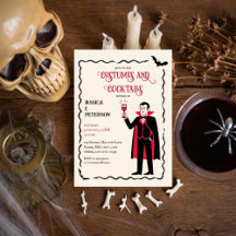 Elegantes und Retro-Kostüme-Halloween-Party