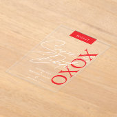 Elegantes und romantisches Valentin Save the Date Acryleinladungen (Ablage )