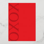 Elegantes und romantisches Valentin Save the Date Folieneinladung (Rückseite)